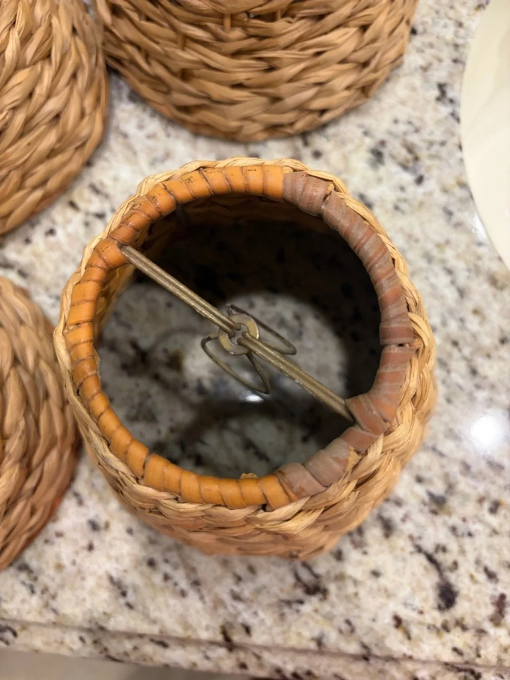 Set of 5 Braided Natural Seagrass Lamp Shade for Chandeliers or Light Fixtures - Picture 2 of 4